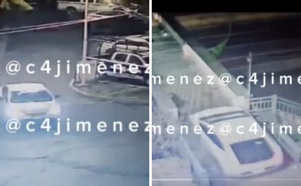 Video capta cómo conductor se subió a puente peatonal en Naucalpan