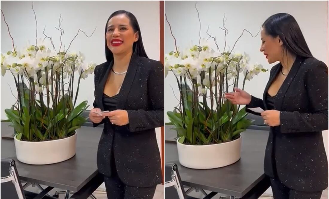 La alcaldesa Sandra Cuevas presumió en redes sociales un ramo de orquídeas. Foto: X