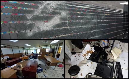 Supuestos integrantes de fracción magisterial causan destrozos en el Instituto de Educación en Michoacán