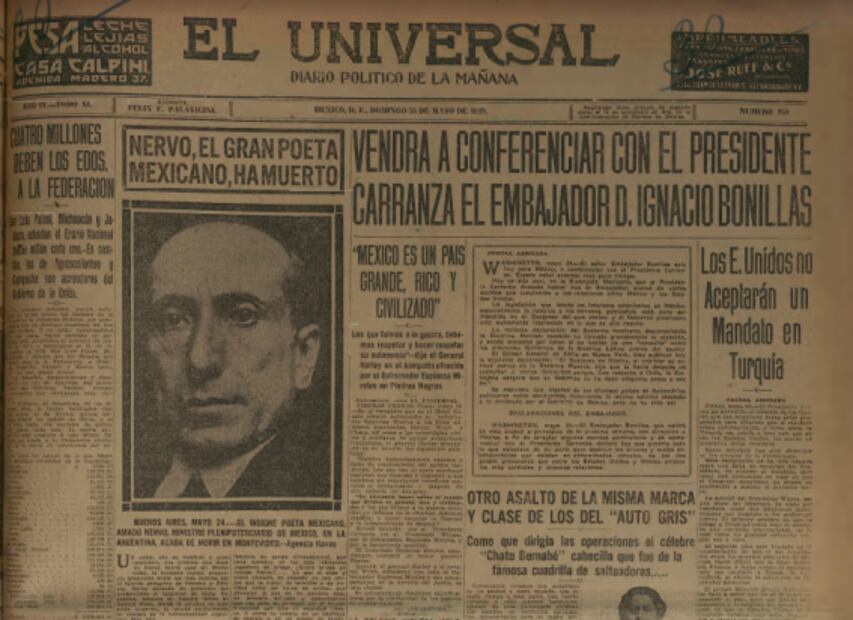 Amado Nervo, el poeta mexicano que enlutó a América Latina con su muerte