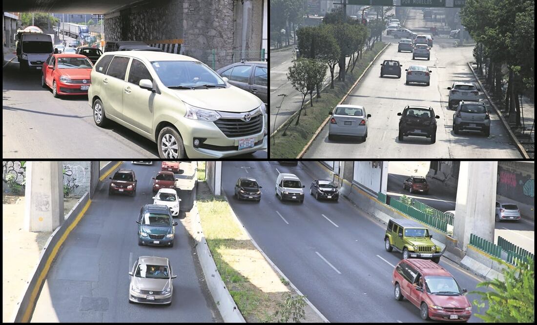 De cinco a seis personas, en su mayoría hombres, viajan en un auto en vías muy transitadas, que se va deteniendo sin motivo para provocar accidentes viales. Fotos: Germán Espinosa y Jorge Alvarado/ EL UNIVERSAL.