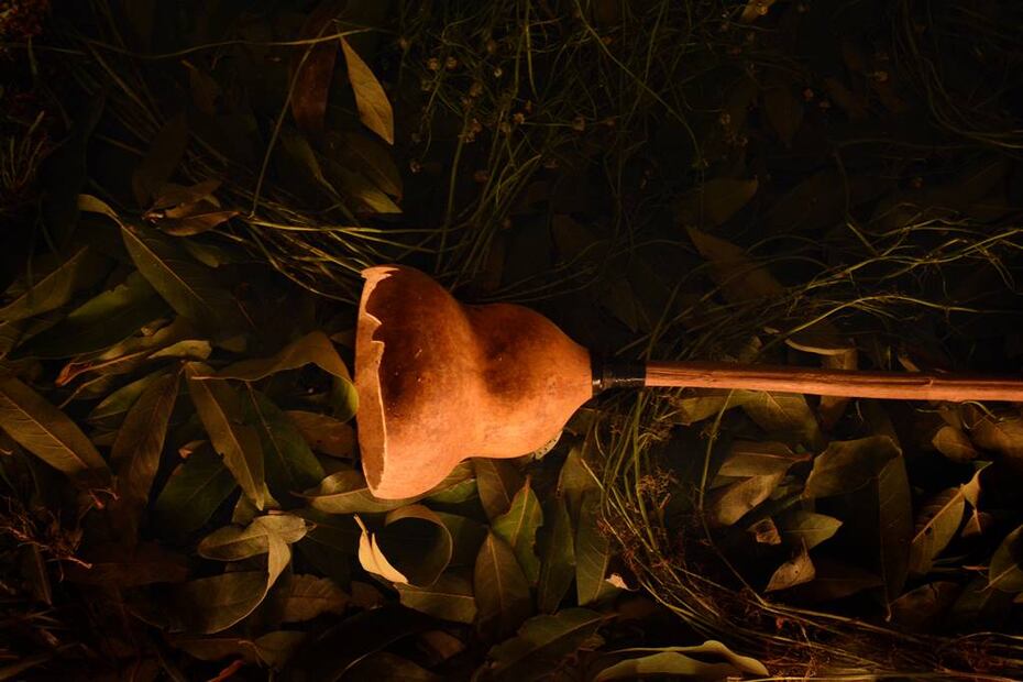 Muestra del huitl, instrumento tradicional