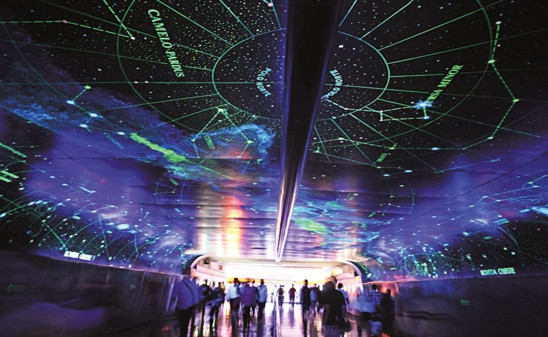 Túnel de la ciencia en el metro La Raza. Línea 3 y 4. Foto: Ivan Sthephens/EL UNIVERSAL 