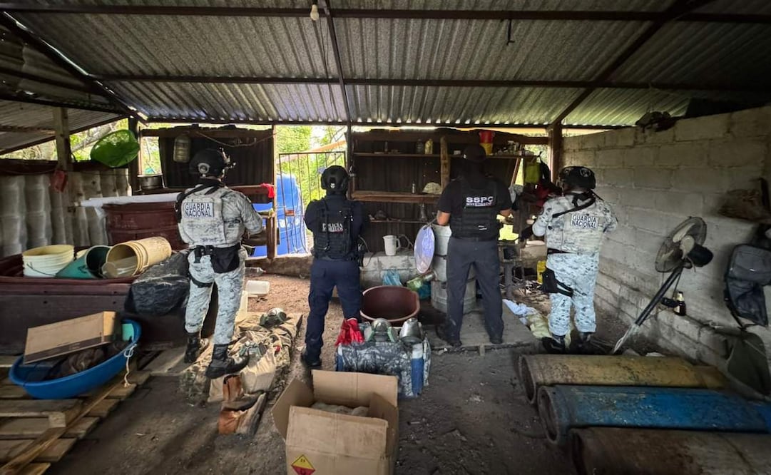 Desmantelan narcolaboratorio industrial en Yautepec, Morelos; van dos narcolaboratorios destruidos en ese municipio.
Foto: Especial.