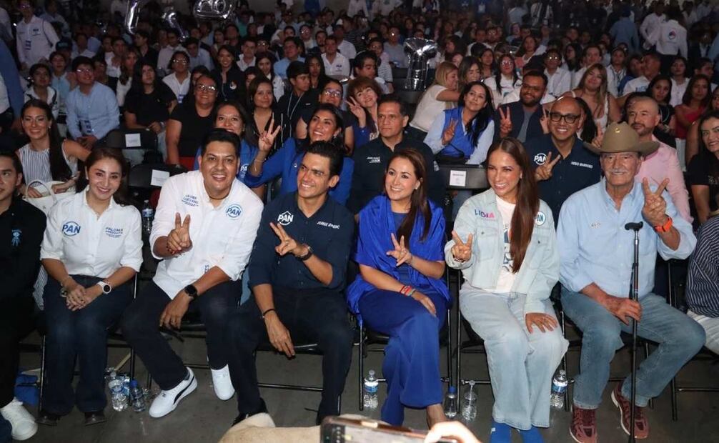 En el encuentro, el líder nacional del PAN, Jorge Romero Herrera, llamó a los asistentes a fortalecer una nueva generación en Acción Nacional. 05/09/2026. | Foto: Especial.