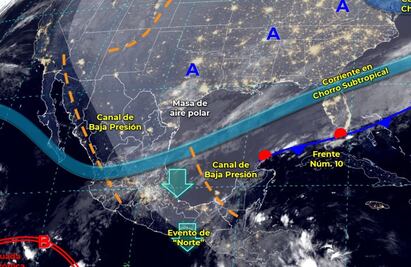 Heladas y lluvias, así estará el clima en el país por el frente frío número 10 