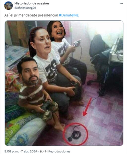 Memes Debate Presidencial 2024. Foto: Captura de pantalla