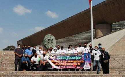 Con caravana, paramédicos rinden homenaje a compañeros caídos por Covid-19 en CDMX 