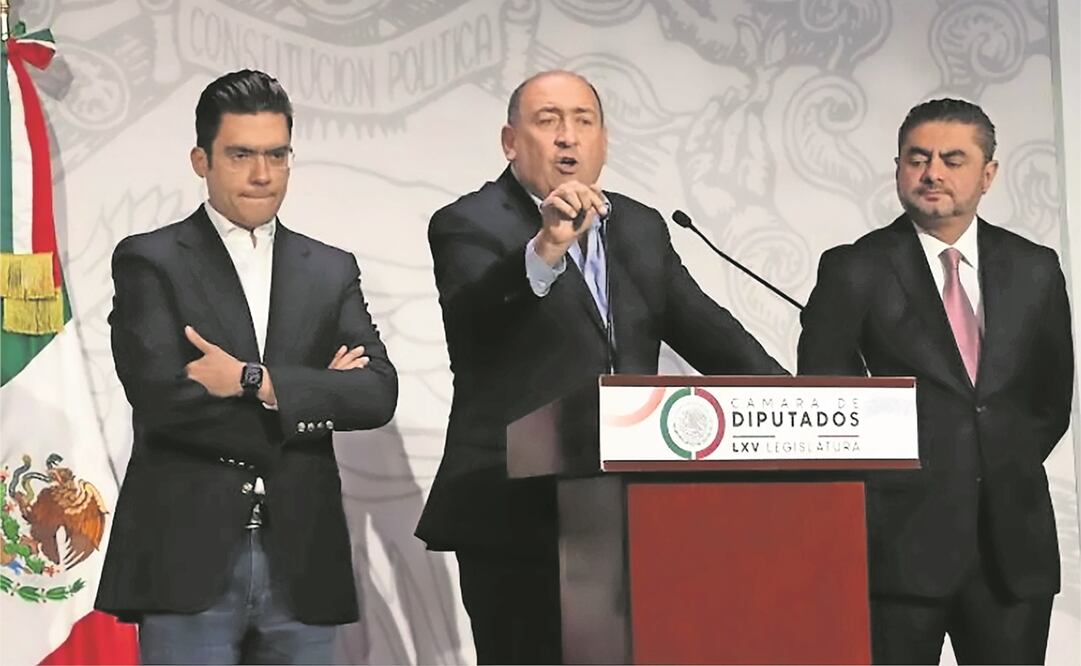 Los diputados Jorge Romero, del PAN; Rubén Moreira, del PRI, y Luis Espinosa, del PRD, modificaron sus posturas en torno a la reforma eléctrica y ahora se dicen abiertos al diálogo. Foto: ARCHIVO EL UNIVERSAL