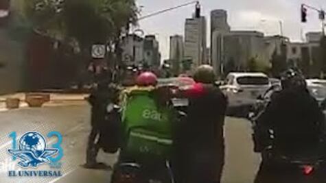 Ladrones en moto se disfrazan de Uber Eats para asaltar en Santa Fe