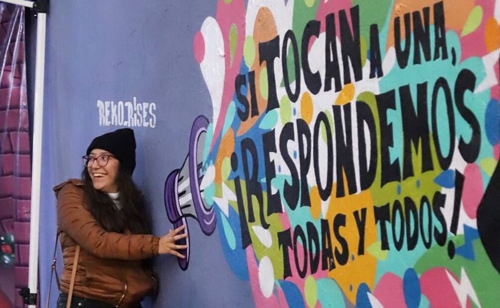 El mural "Si tocan a una, ¡Respondemos todas y todos!" recuerda que para que esta lucha tenga éxito, requiere de la participación de hombres y mujeres. Foto: Especial.