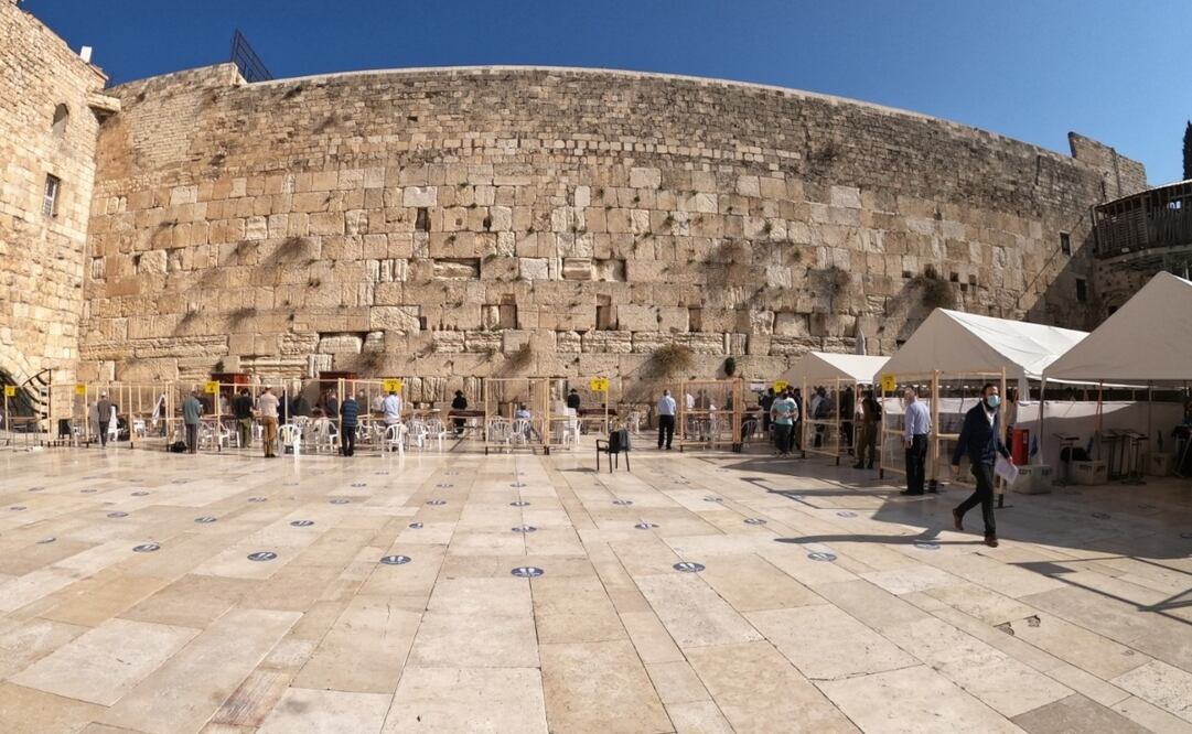 El Muro de los Lamentos mide 488 metros de largo, pero no puede verse en su totalidad por otras construcciones. Foto: Ministerio de Turismo de Israel