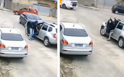 Ladrón intenta robar auto… ¡pero no sabe manejarlo!