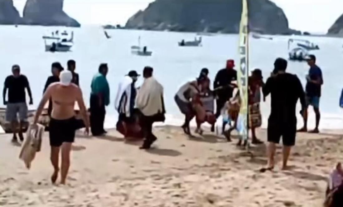 Muere mujer tras ser atacada por tiburón en playas de Jalisco. Foto: Protección Civil y Bomberos Cihuatlán