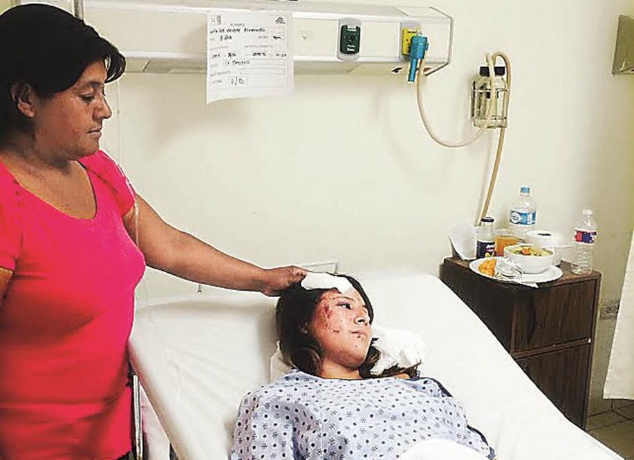 Noralba Guadalupe Vázquez Alvarado, de 18 años, obrera en una maquiladora, dice que sobrevivir a este fenómeno fue como “volver a nacer”. Hilda Fernández/EL UNIVERSAL