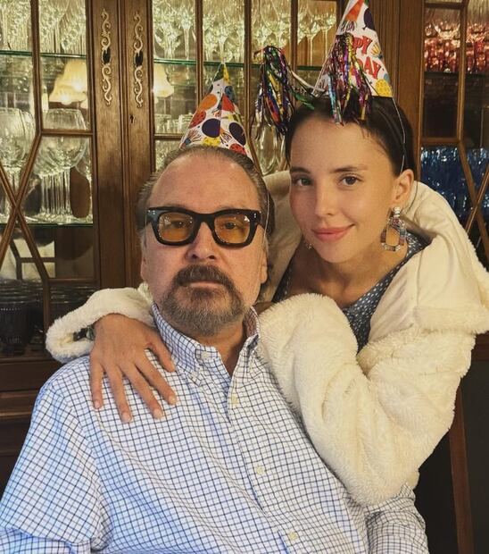 Majo Aguilar y su padre Antonio Jr. Foto: Instagram oficial.