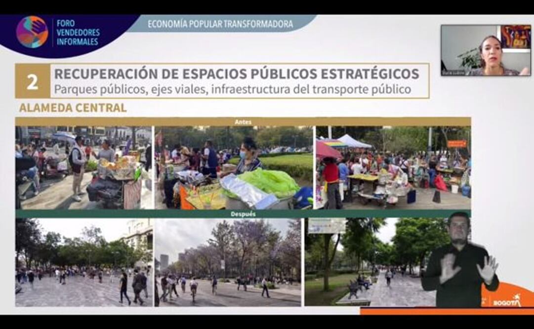 Foro de “Vendedores Informales economía popular transformadora” que se realizó en Bogotá, Colombia. Foto: Especial 