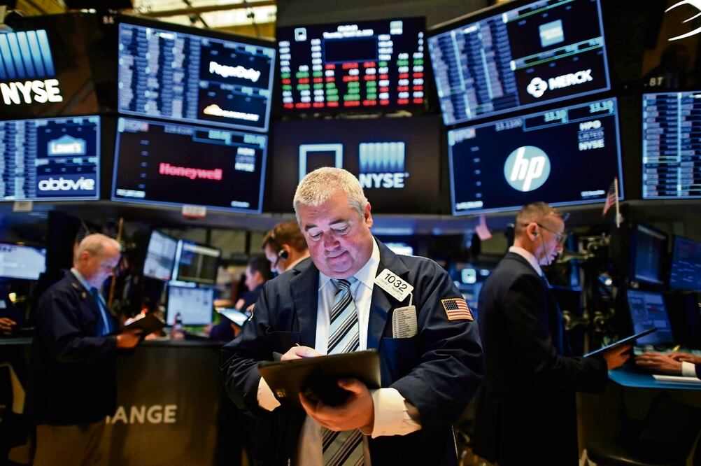 Actividad en bolsas de valores de Nueva York. Foto: Johannes Eisele / AFP