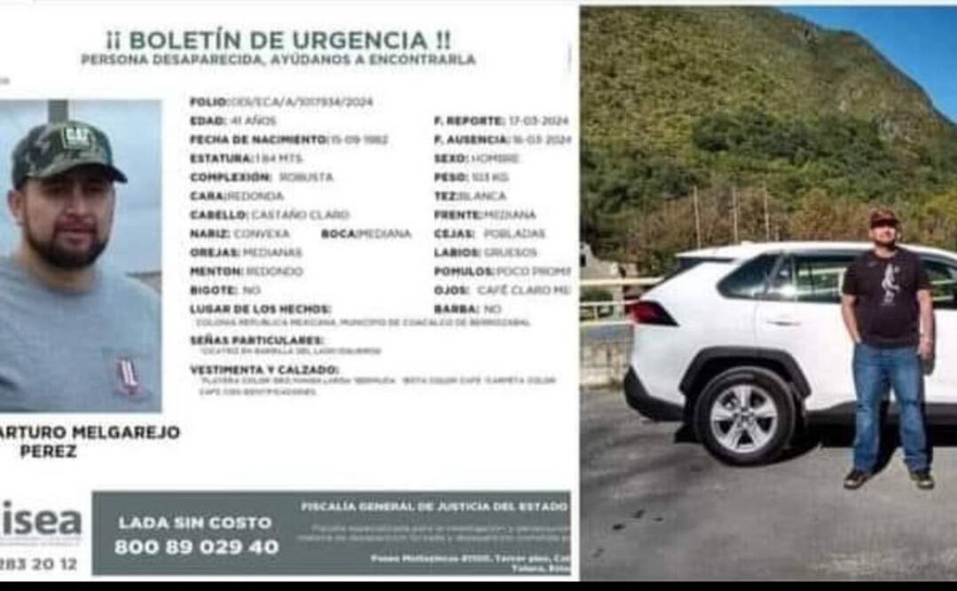 Familiares piden apoyo para localizar a Iván Arturo Melgarejo. Foto: Especial