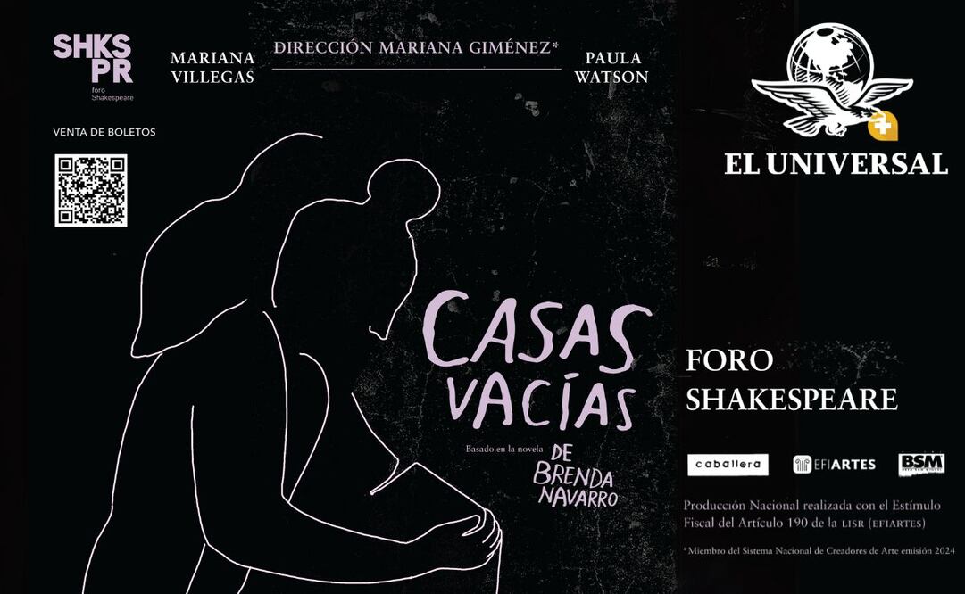 "Casas Vacías" es una adaptación teatral de la novela homónima de la escritora y socióloga mexicana Brenda Navarro. | Imagen: Foro Shakespeare.