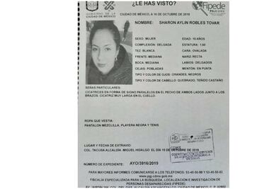 Buscan a Sharon Aylin Robles, desapareció en Tacuba