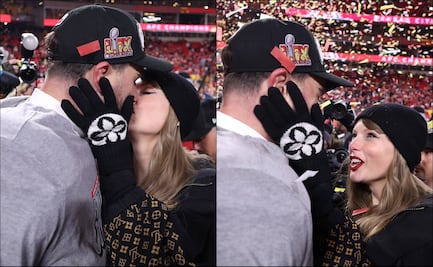 Taylor Swift y Travis Kelce festejaron el pase de Chiefs al Super Bowl LIX; compartieron un momento romántico en el campo de juego