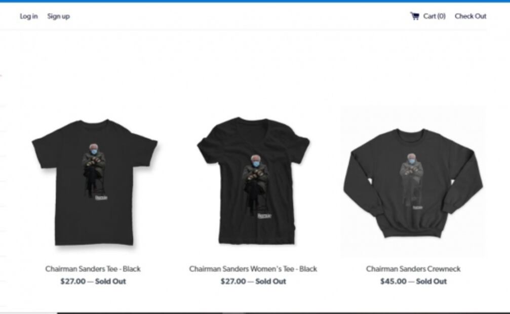 Bernie Sanders lanzó las playeras oficiales con su meme estampado