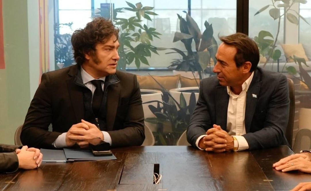 El CEO de MercadoLibre Marcos Galperin, junto a el presidente de Argentina, Javier Milei. Foto: X @marcos_galperin