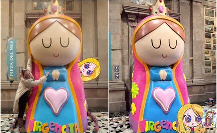 Hija de "Amparín" Serrano lleva "Virgencita" de tres metros a la Basílica de Guadalupe