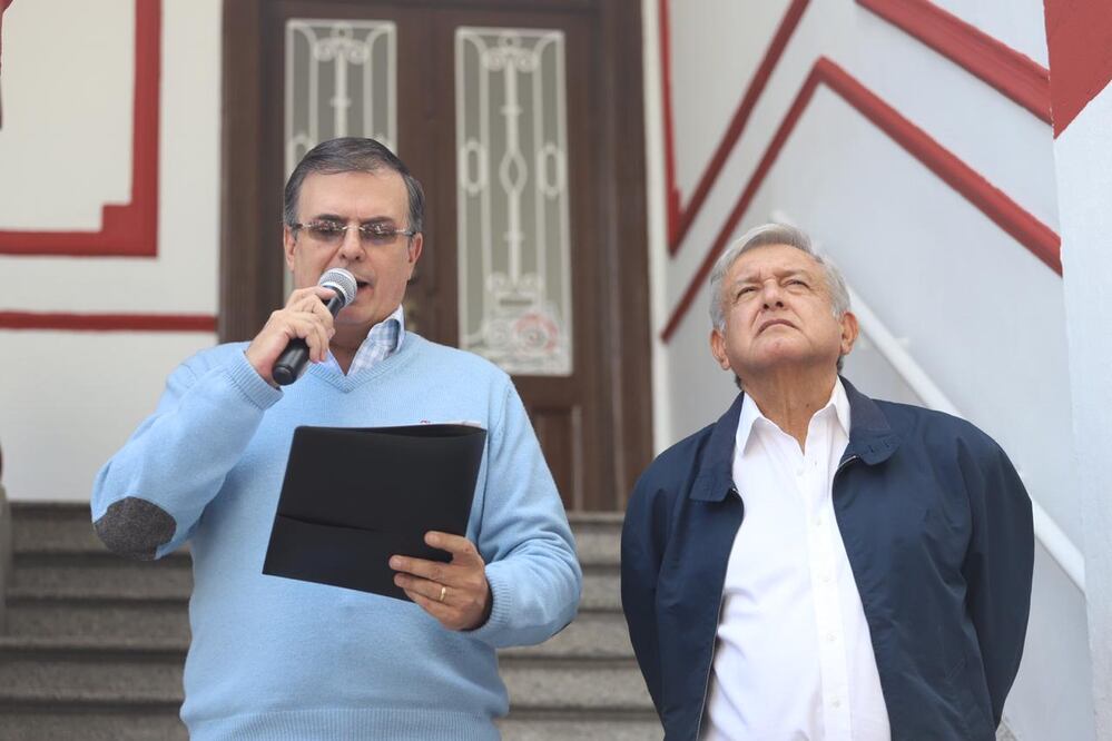 Marcelo Ebrard y Andrés Manuel López Obrador. FOTO: Berenice Fregoso. EL UNIVERSAL