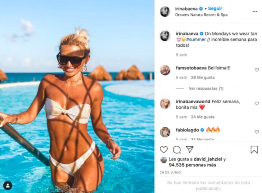 El bikini de animal print más sexy lo lleva Irina Baeva