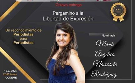 Periodista de EL UNIVERSAL es galardonada con Pergamino a la Libertad de Expresión; evento reúne a periodistas de todo México