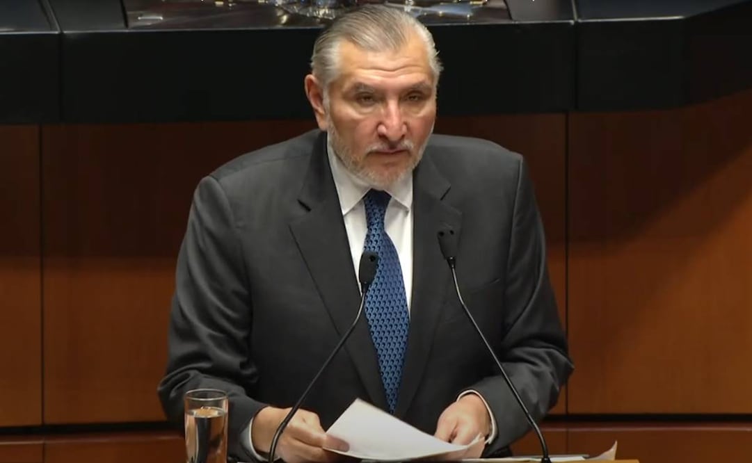 El senador, Adán Augusto López presentó la iniciativa que busca proteger las reformas constitucionales de impugnaciones / Foto: Captura de pantalla