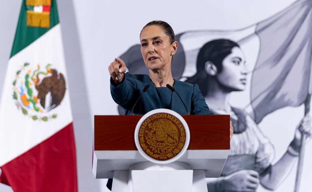 Claudia Sheinbaum, presidenta de México, durante la mañanera del 20 de marzo del 2025. Foto: Hugo Salvador / EL UNIVERSAL