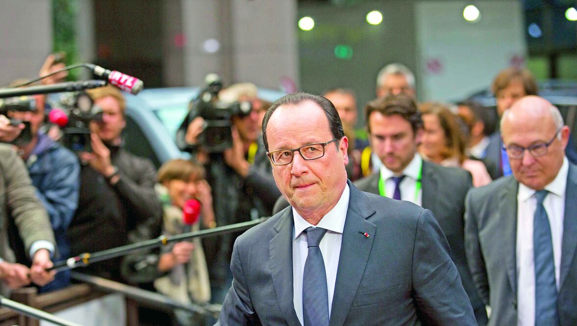 El presidente francés, François Hollande, el lunes en Bruselas en una cumbre sobre la situación de Grecia (VIRGINIA MAYO / AP)