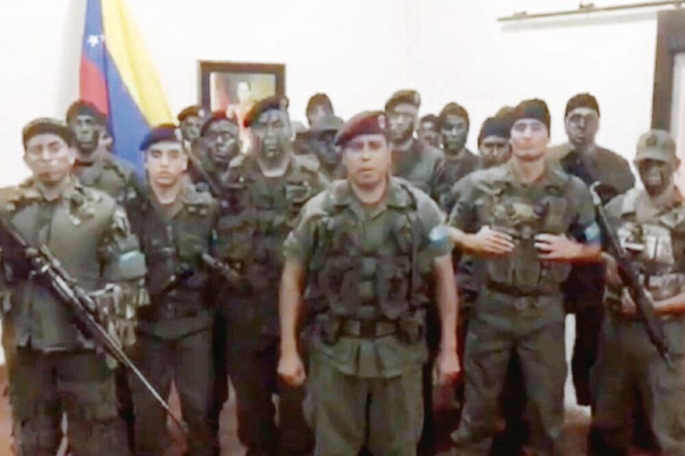 Juan Caguaripano en una imagen del video difundido ayer. (AFP)