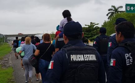 Policías de Tabasco frenan escape de migrantes en Villahermosa