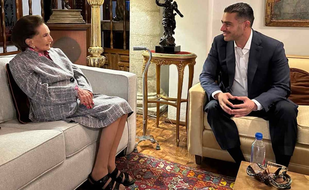 Omar Garcia Harfuch se reune con Ifigenia Martínez Hernández. Foto: Especial