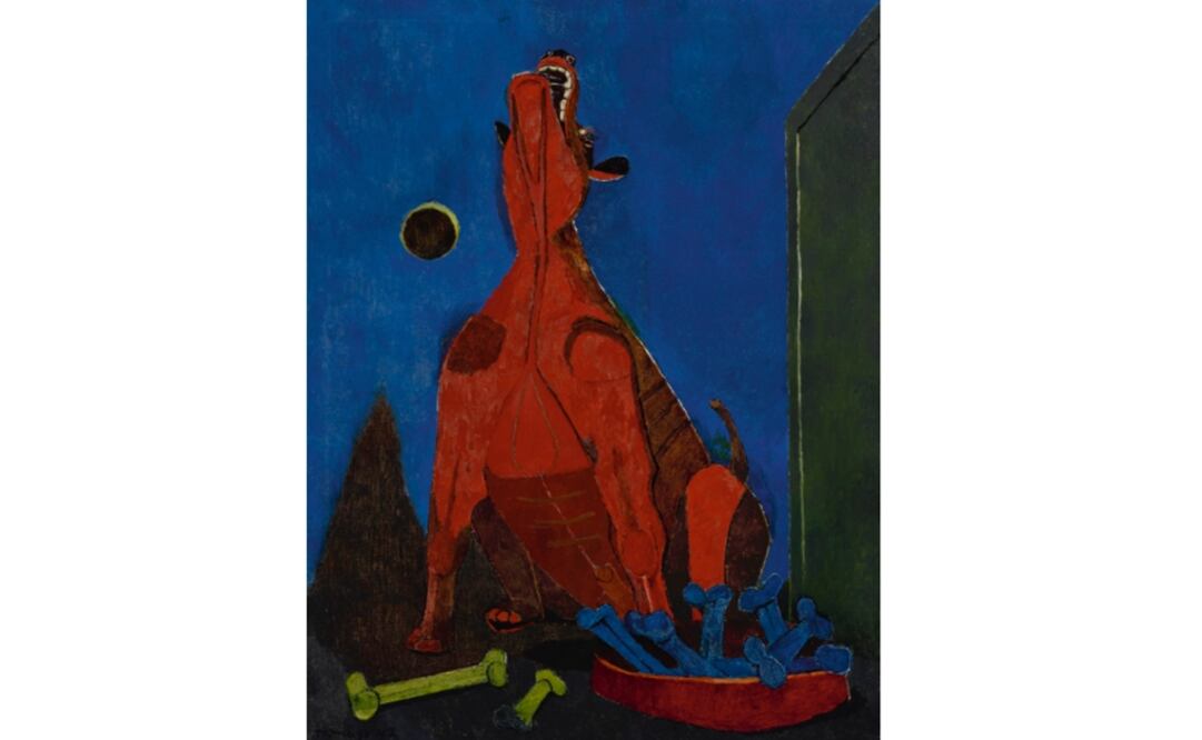 "Perro aullando a la luna" es considerada una de las obras maestras de Rufino Tamayo. Foto: sothebys.com