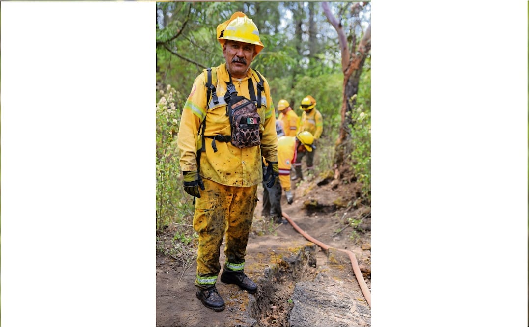 Javier Bolaños es un brigadista que durante 30 años ha desempeñado su trabajo para actuar, prevenir, contener y extinguir algún incendio que inicia o se sale de control. Foto: Diego Prado / EL UNIVERSAL