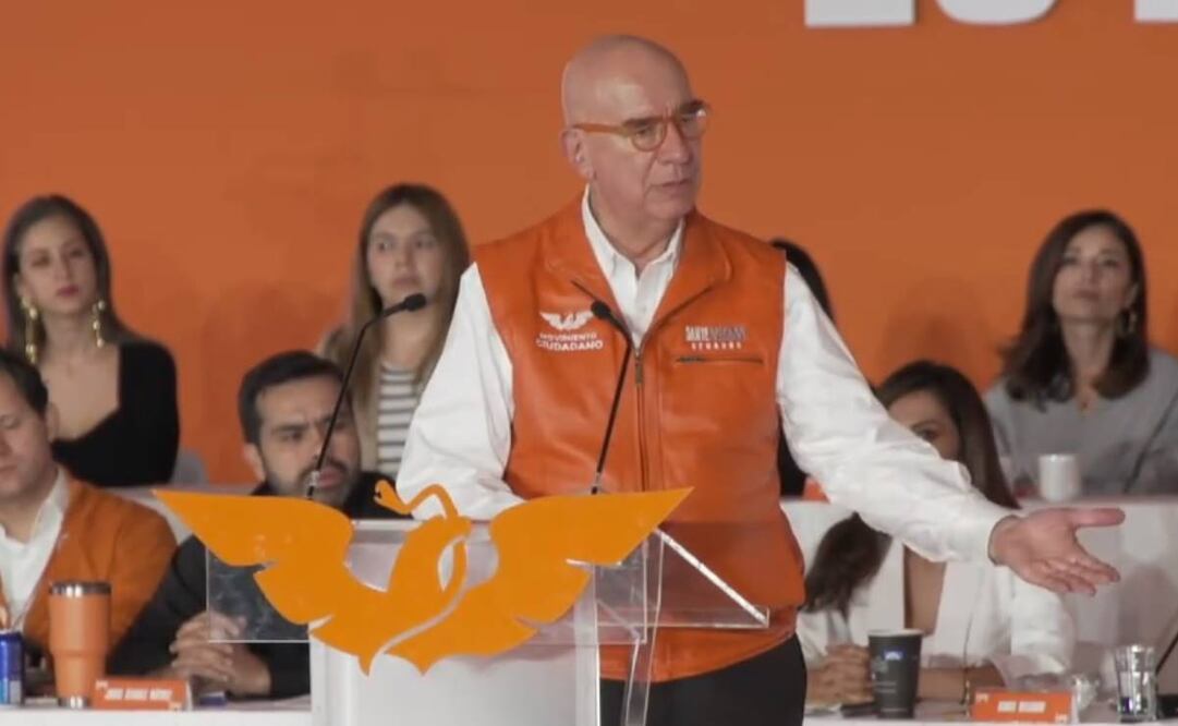 Dante Delgado en clausura de trabajos del Consejo Nacional de MC / Captura de pantalla