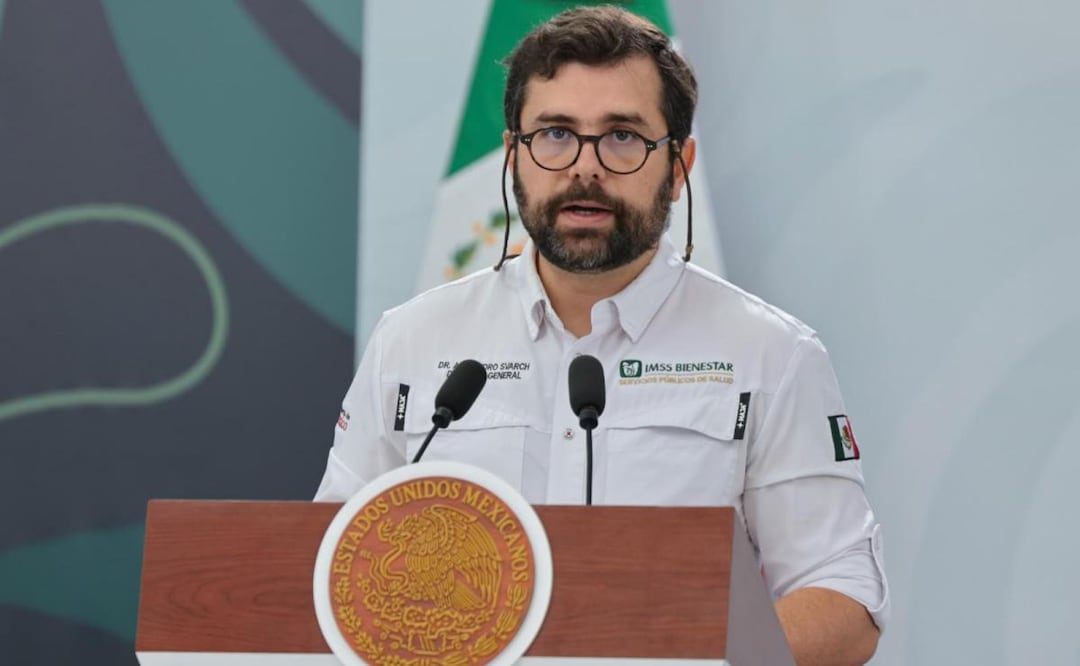 Alejandro Svarch, director del IMSS-Bienestar, durante la conferencia de la presidenta Claudia Sheinbaum en Quintana Roo (20/03/2026). Foto: Presidencia