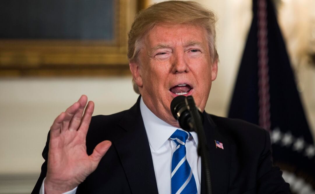 El presidente estadounidense, Donald Trump, pronuncia un discurso en la Casa Blanca, en Washington (Foto: EFE)