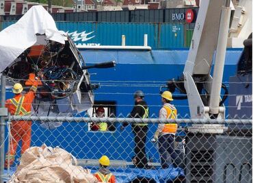 Difunden primeras imágenes de las piezas del sumergible Titán recuperadas en el fondo del océano