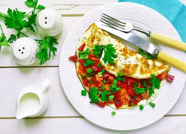 #RECETA Omelette de pimientos con queso en 5 pasos