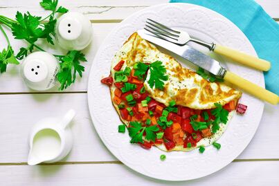 #RECETA Omelette de pimientos con queso en 5 pasos