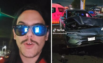 Influencer de "Flores El Patrón” sufre aparatoso accidente automovilístico en CDMX