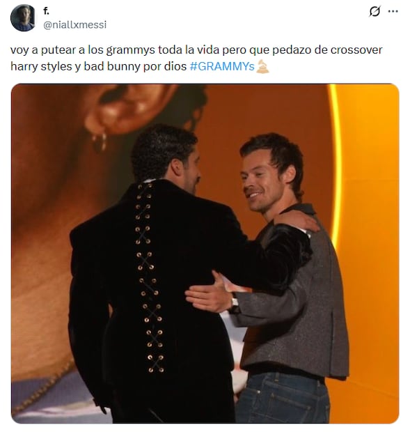 Memes de los GRAMMYs 2026. Foto: X