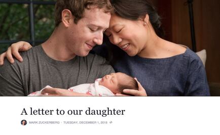Zuckerberg celebra nacimiento de su hija y dona sus acciones