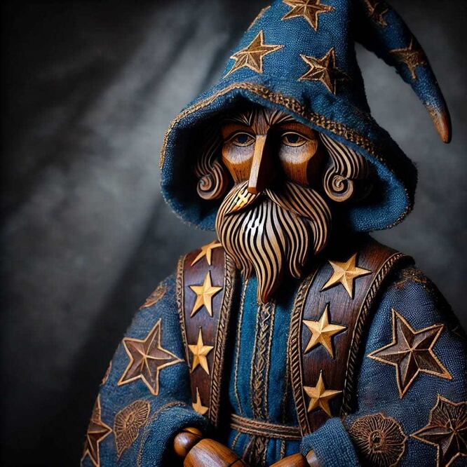 Imagen de un mago hecha con IA.